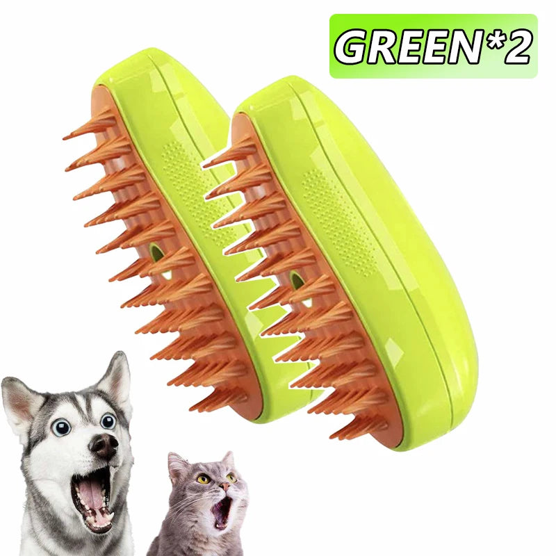 Cat Dog Steamy Brush Steam Brush Electric Sprayer for Massage Pet Grooming Tool Shedding 3 in 1 Electric Sprays Massage Combs